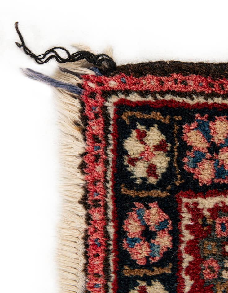 Detail image of  1' 10 x 2' 8  Hand Knotted Hamedan Wool Rug