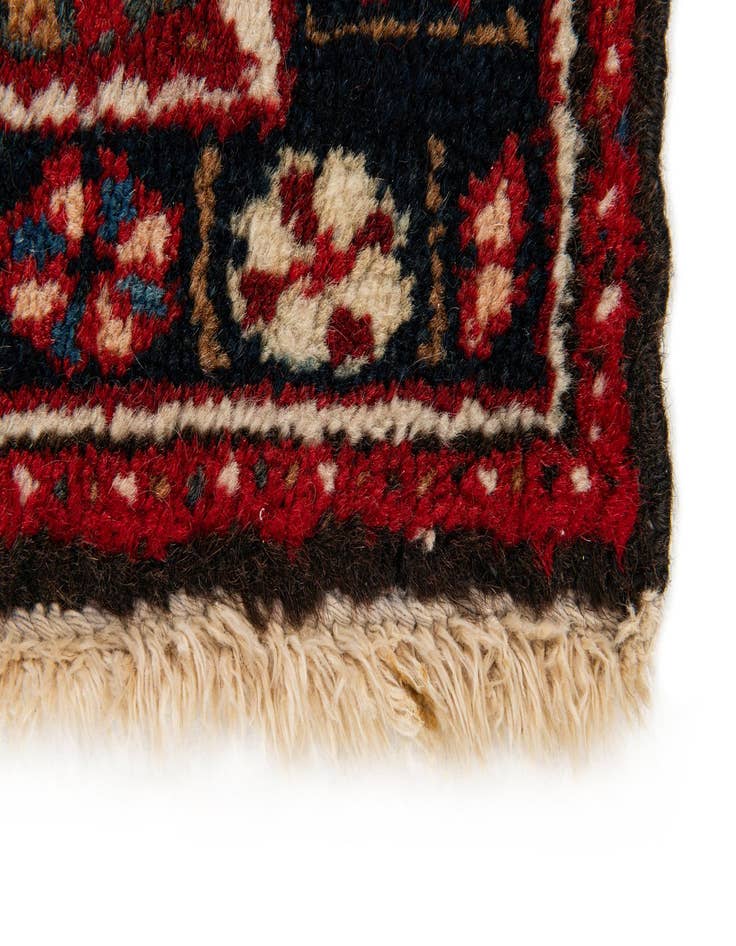 Detail image of  1' 10 x 2' 8  Hand Knotted Hamedan Wool Rug