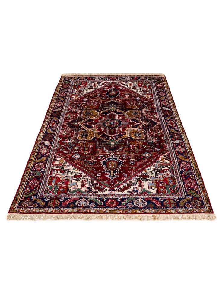 Detail image of 6' 2 x 9' 4 Hand Knotted Hamedan Wool Rug