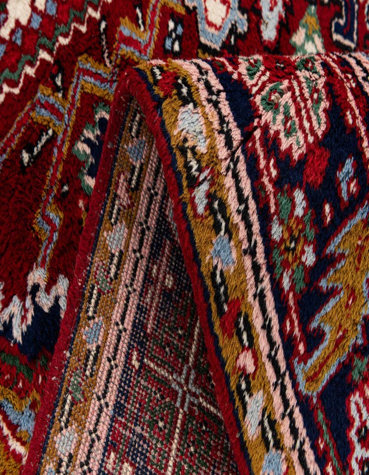 Detail image of 6' 2 x 9' 4 Hand Knotted Hamedan Wool Rug
