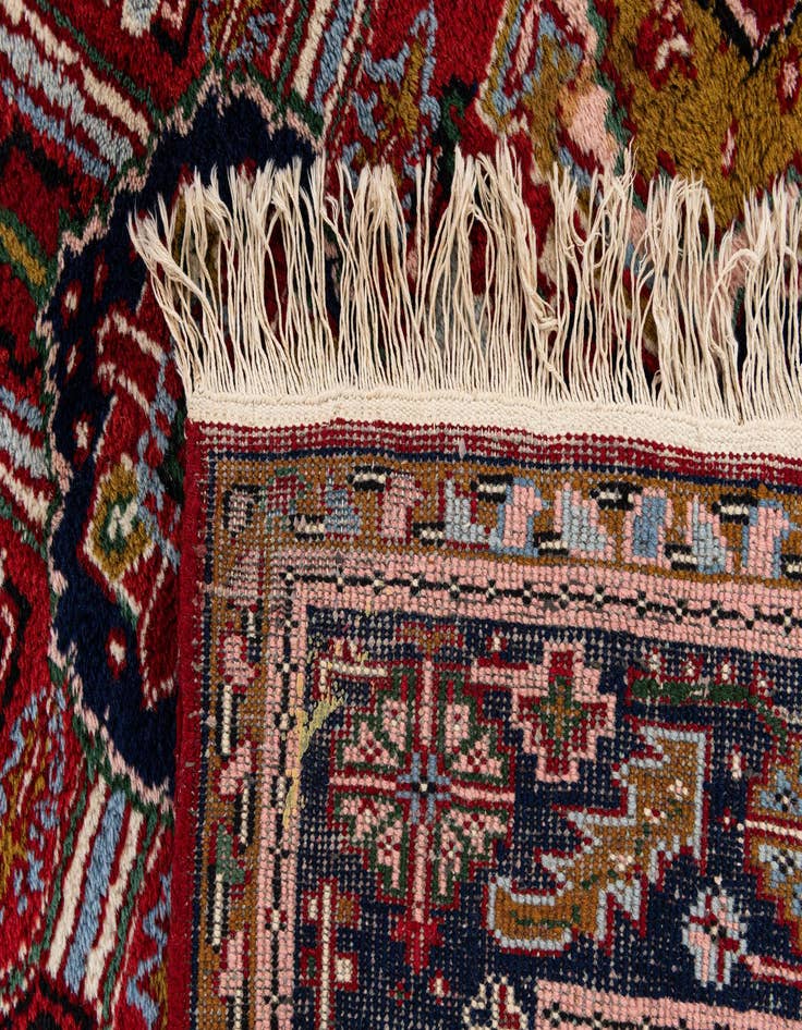 Detail image of 6' 2 x 9' 4 Hand Knotted Hamedan Wool Rug