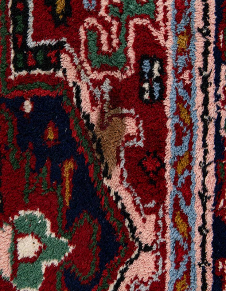 Detail image of 6' 2 x 9' 4 Hand Knotted Hamedan Wool Rug