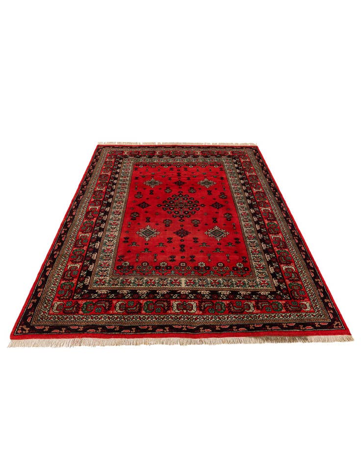 Detail image of  6' 6 x 9' 4  Hand Knotted Hamedan Wool Rug