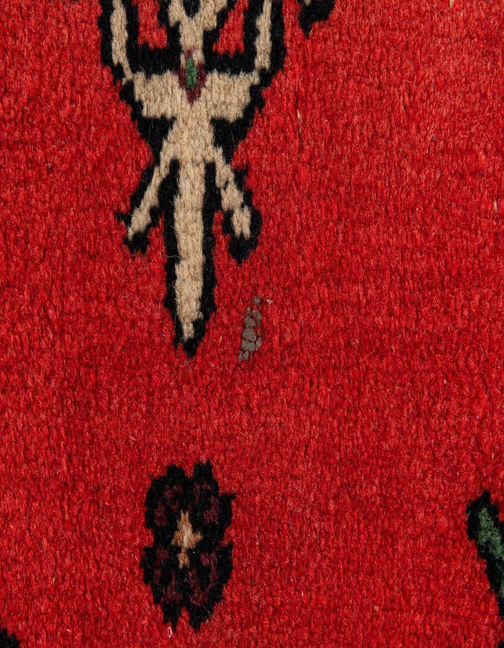 Detail image of  6' 6 x 9' 4  Hand Knotted Hamedan Wool Rug