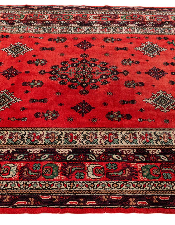 Detail image of  6' 6 x 9' 4  Hand Knotted Hamedan Wool Rug