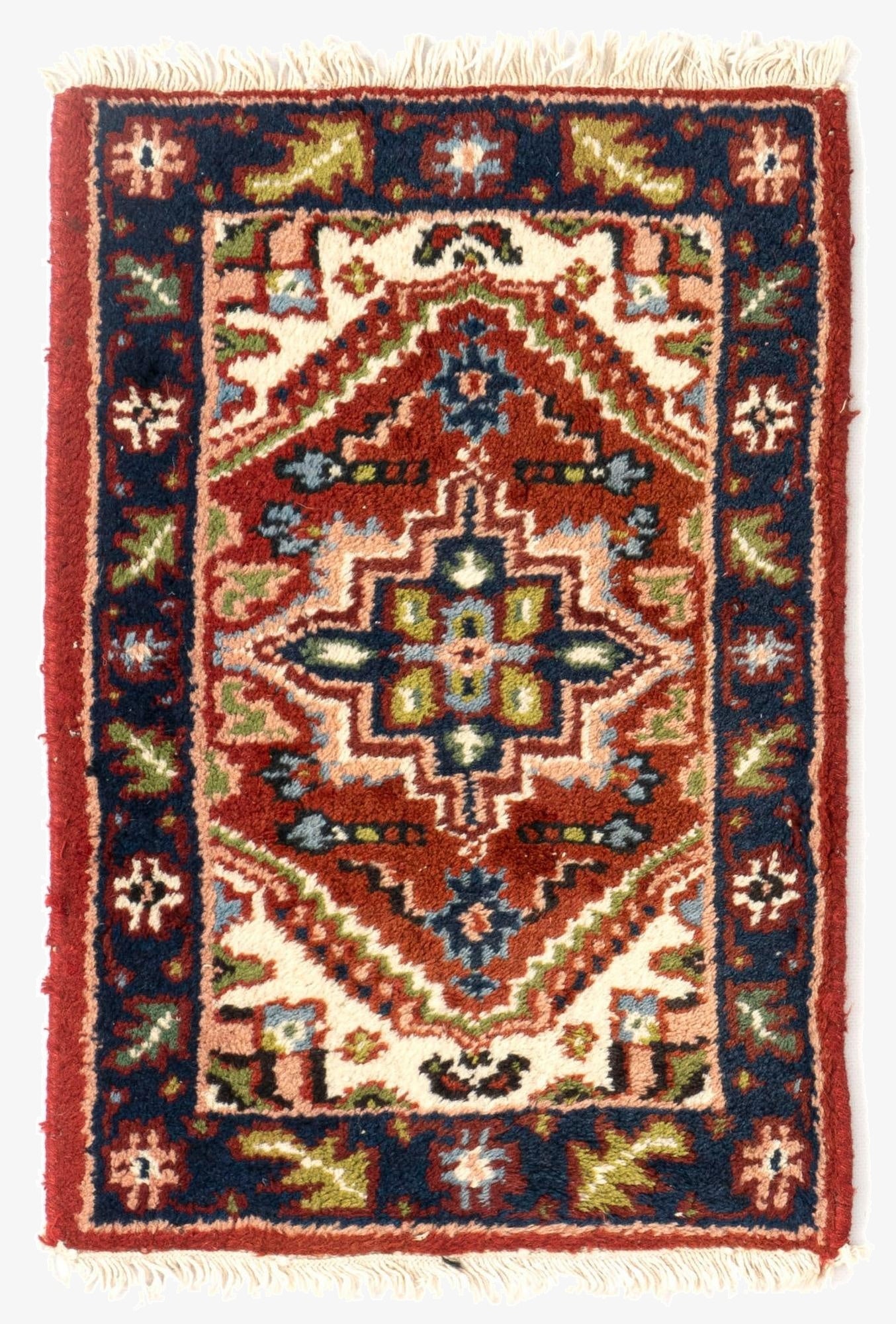  1' 4 x 2' Hamedan Wool Rug