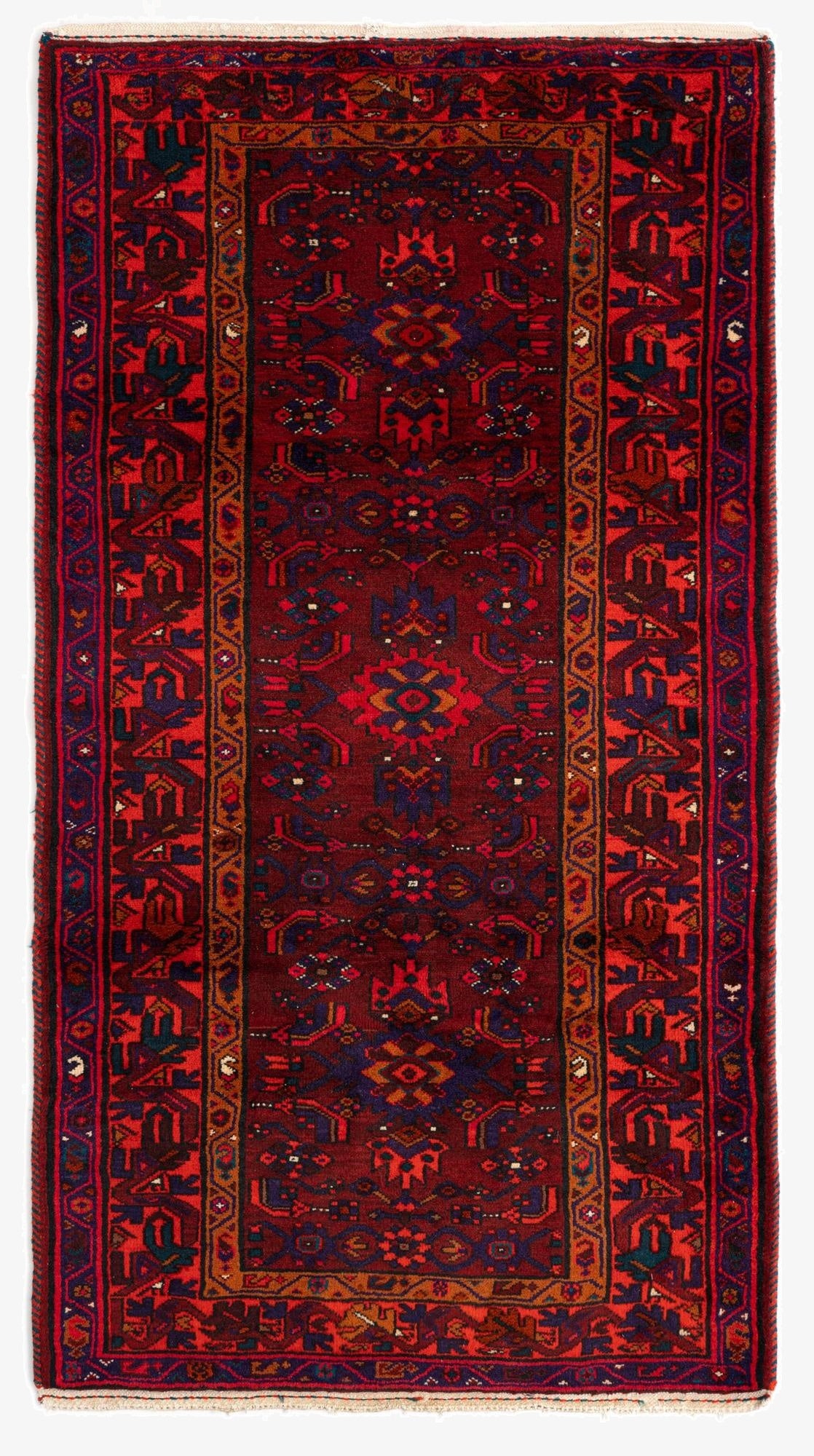  3' 9 x 6' 11 Hamedan Wool Rug
