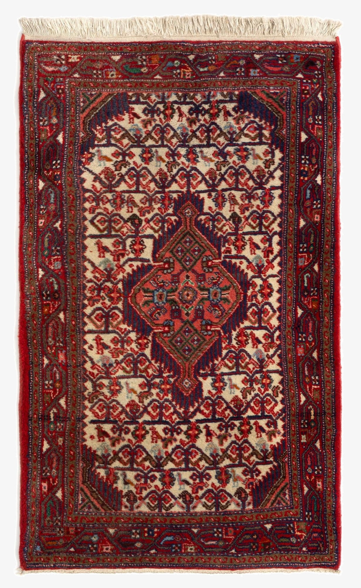  2' 6 x 4' 2 Hamedan Wool Rug