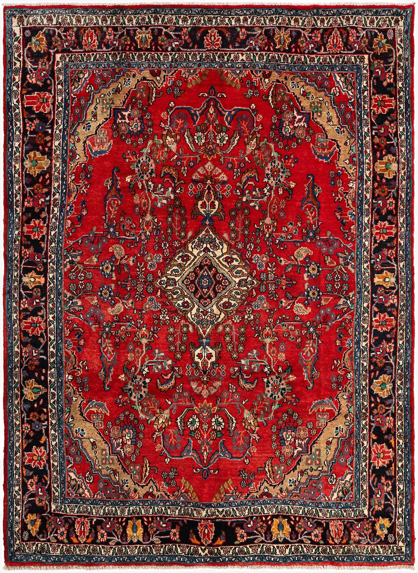  6' 9 x 9' 4 Hamedan Wool Rug