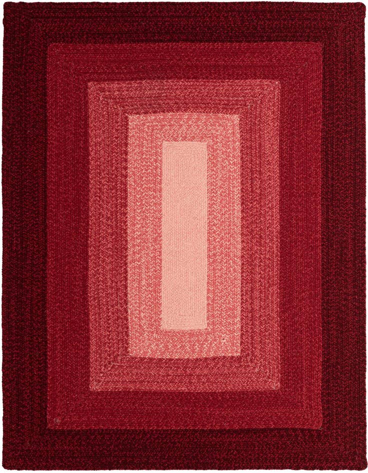 Detail image of  4' 1 x 6' 1 Hand Braided Wool Rug