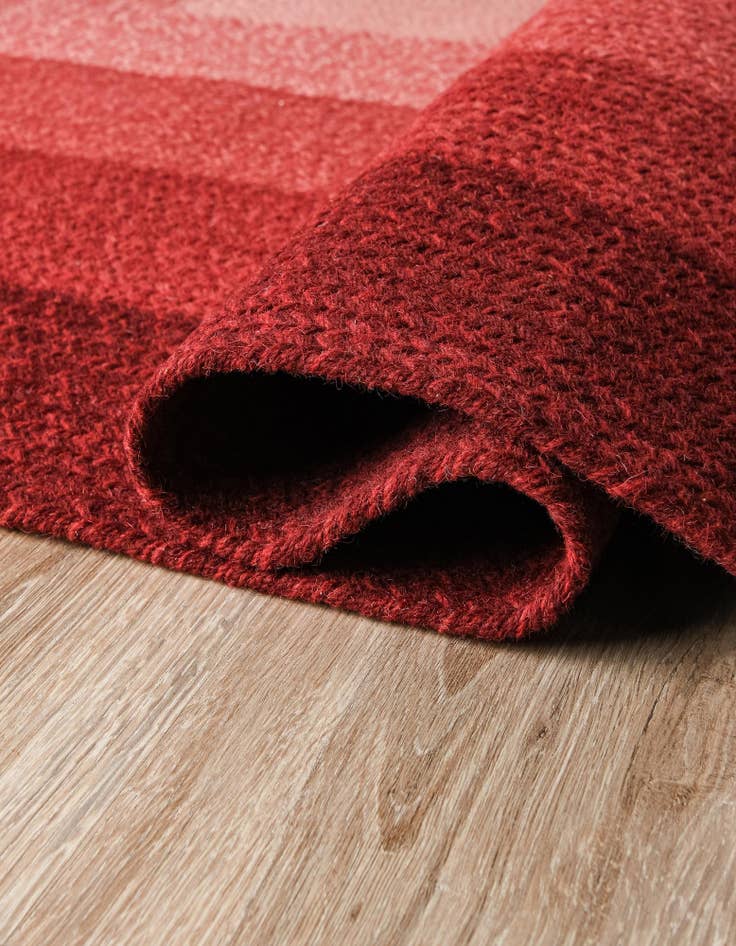 Detail image of  4' 1 x 6' 1 Hand Braided Wool Rug