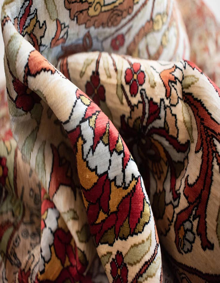 Detail image of  3' 3 x 4' 5 Hereke Silk Rug