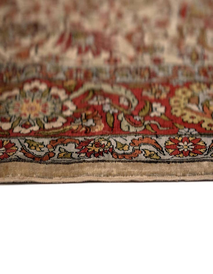 Detail image of  3' 3 x 4' 5 Hereke Silk Rug
