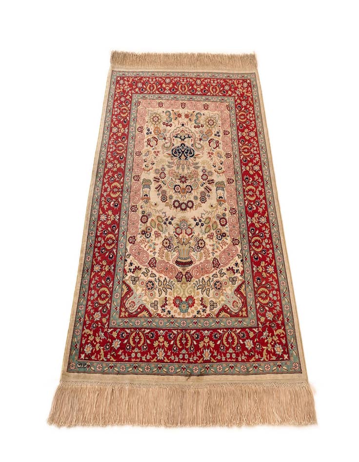 Detail image of 2' 10 x 3' 8 Hereke Silk Rug