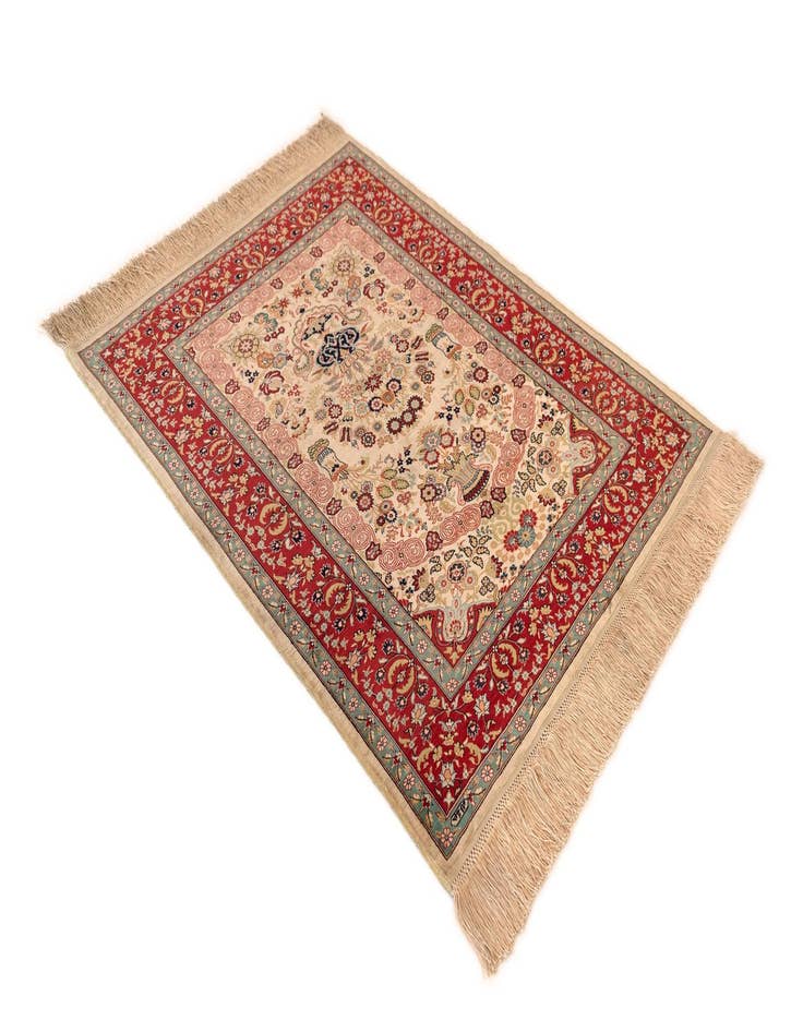 Detail image of 2' 10 x 3' 8 Hereke Silk Rug