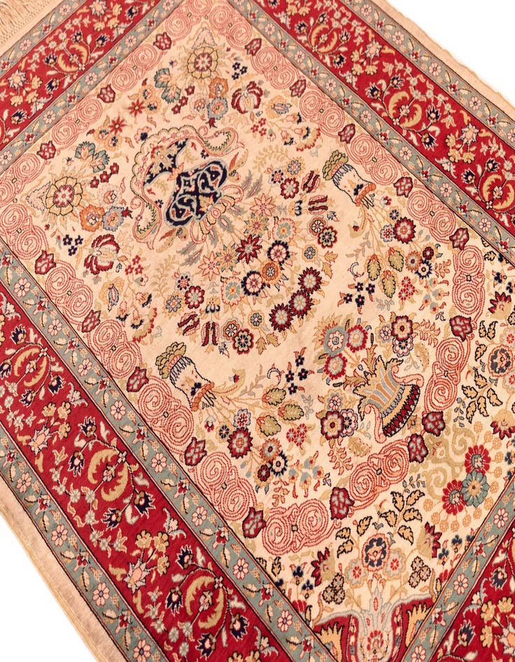 Detail image of 2' 10 x 3' 8 Hereke Silk Rug