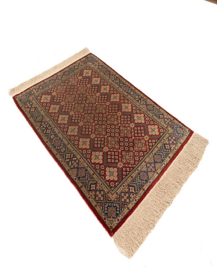 Detail image of  2' 1 x 2' 11 Hereke Silk Rug