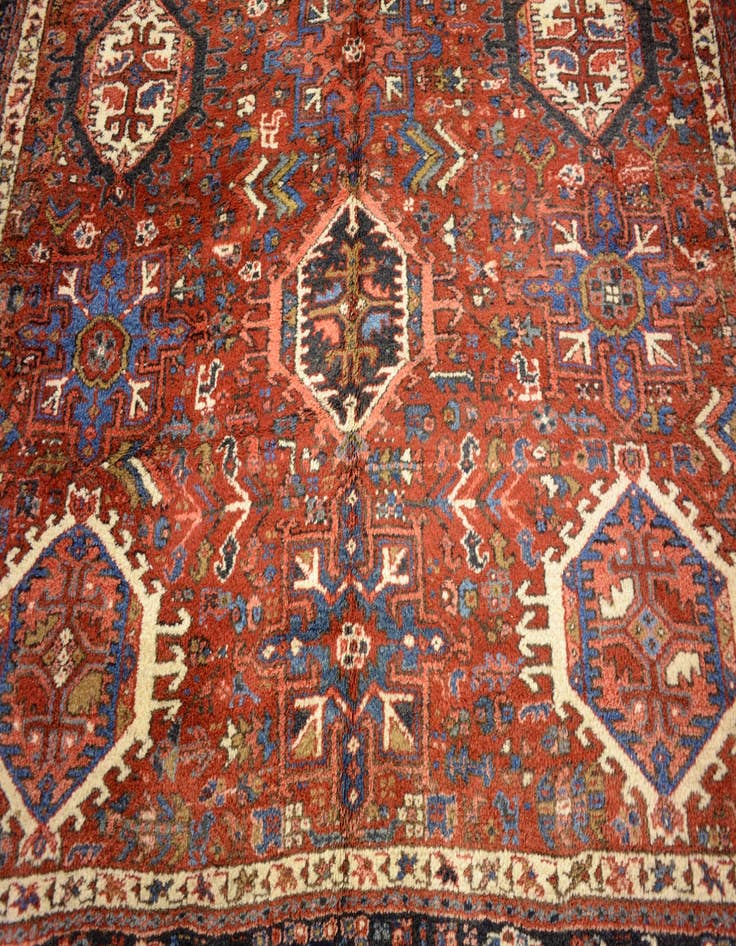 Detail image of  8' 2 x 11' 10  Hand Knotted Heriz Persian Wool Rug