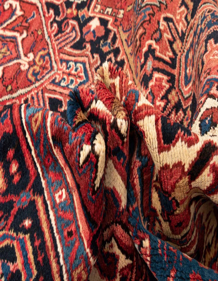 Detail image of  7' 5 x 10' 5 Heriz Wool Rug