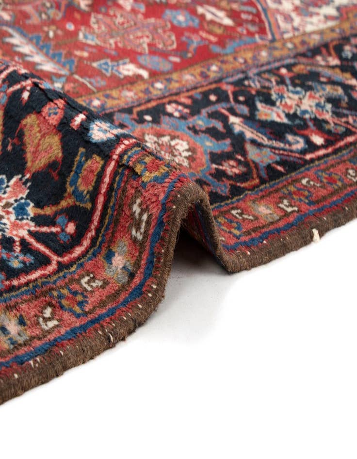 Detail image of  8' 2 x 11' 8  Hand Knotted Heriz Persian Wool Rug