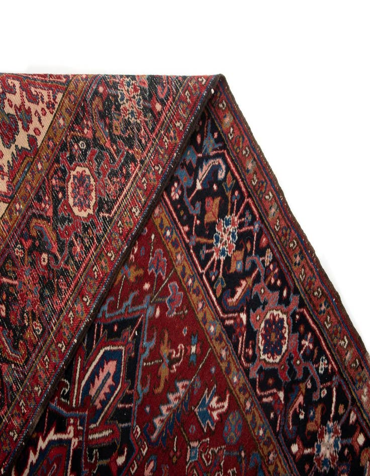 Detail image of  8' 2 x 11' 8  Hand Knotted Heriz Persian Wool Rug