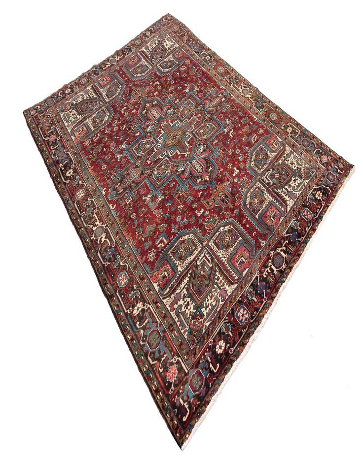 Detail image of  8' 3 x 10' 10  Hand Knotted Heriz Persian Wool Rug