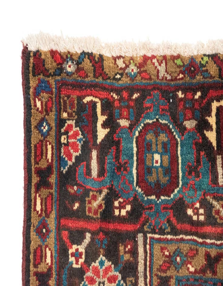 Detail image of  8' 3 x 10' 10  Hand Knotted Heriz Persian Wool Rug