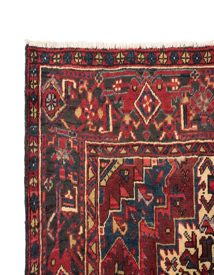 Detail image of  7' 5 x 10' 3  Hand Knotted Heriz Persian Wool Rug