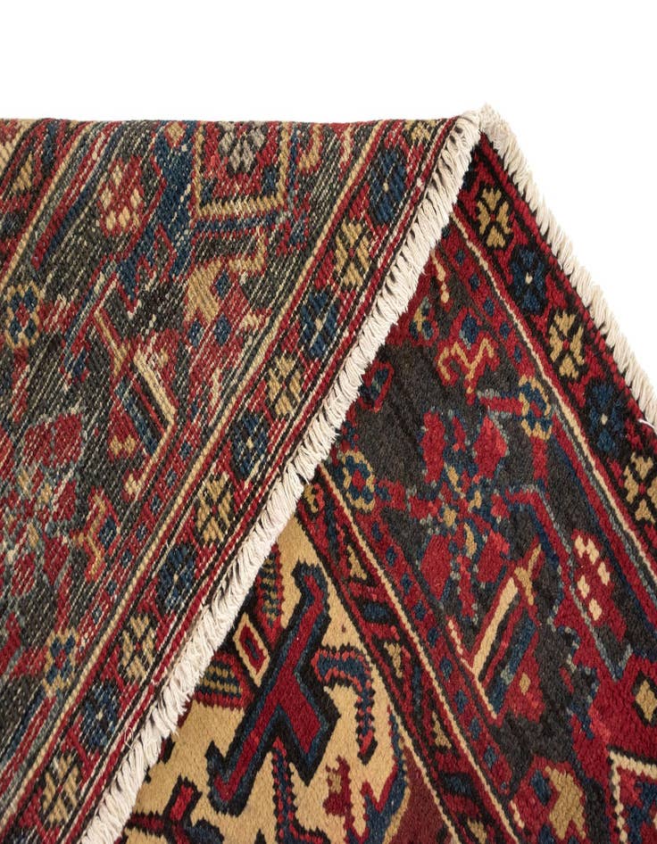 Detail image of  7' 5 x 10' 3  Hand Knotted Heriz Persian Wool Rug