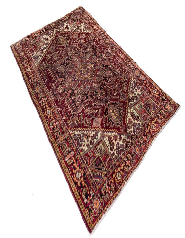 Detail image of  7' 11 x 11' 3  Hand Knotted Heriz Persian Wool Rug