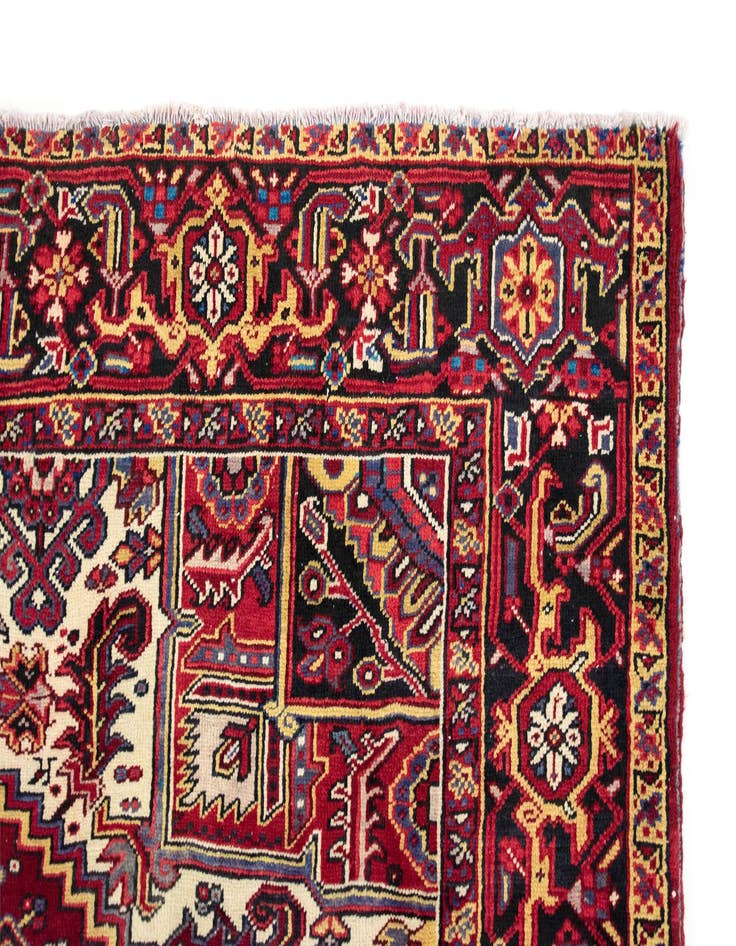 Detail image of  7' 11 x 11' 3  Hand Knotted Heriz Persian Wool Rug