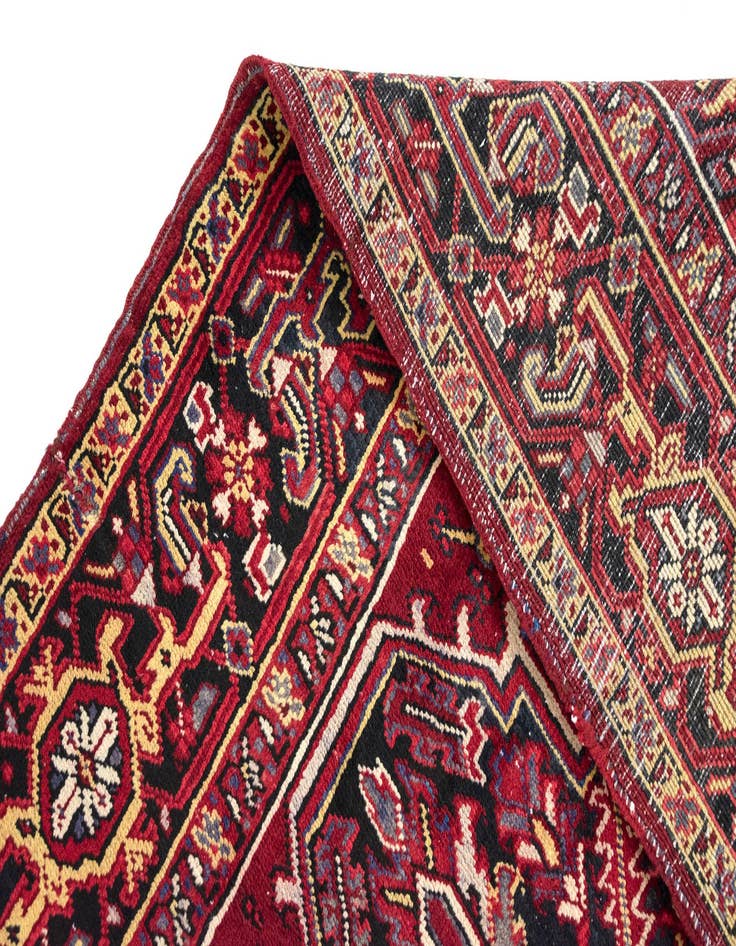 Detail image of  7' 11 x 11' 3  Hand Knotted Heriz Persian Wool Rug