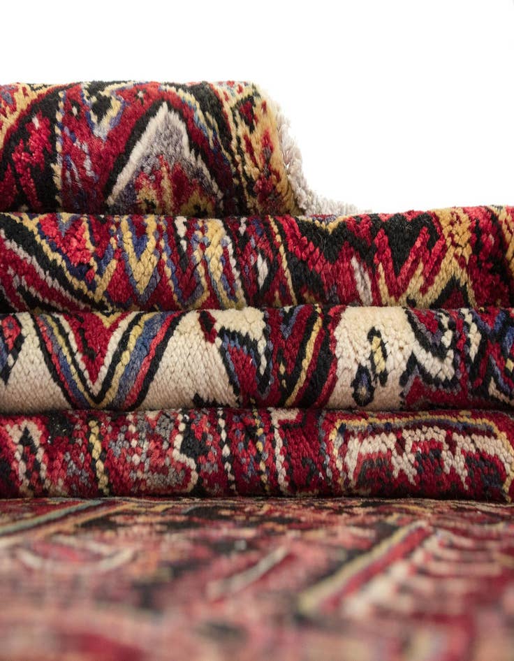 Detail image of  7' 11 x 11' 3  Hand Knotted Heriz Persian Wool Rug