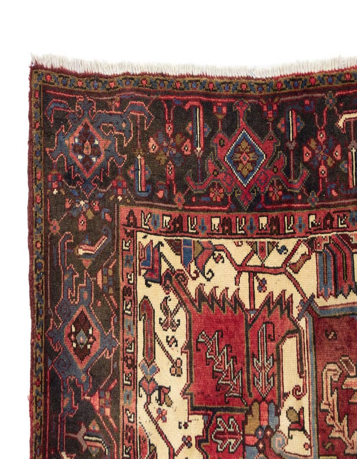 Detail image of  8' 1 x 11'  Hand Knotted Heriz Persian Wool Rug