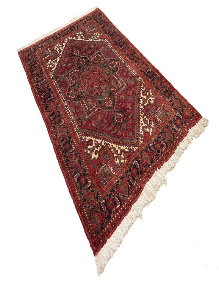 Detail image of  6' 6 x 9' 11  Hand Knotted Heriz Persian Wool Rug