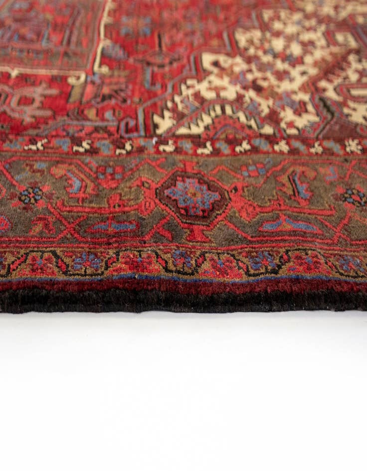 Detail image of  10' 3 x 12' 2  Hand Knotted Heriz Persian Wool Rug