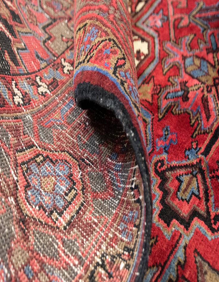 Detail image of  10' 3 x 12' 2  Hand Knotted Heriz Persian Wool Rug