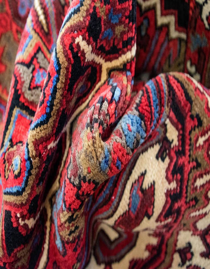 Detail image of  10' 3 x 12' 2  Hand Knotted Heriz Persian Wool Rug