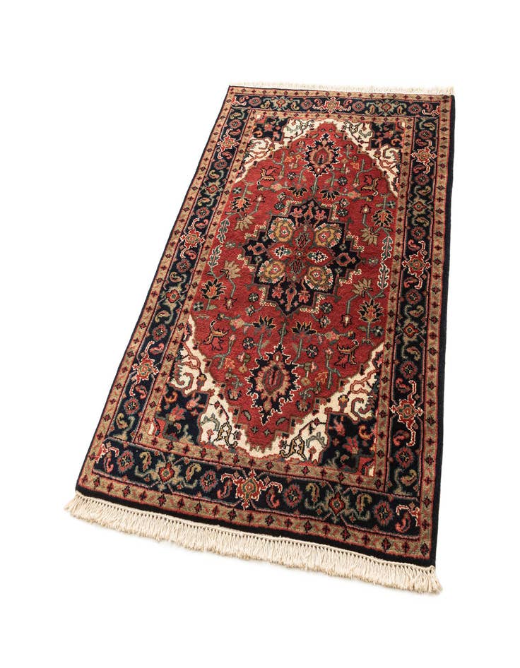 Detail image of  4' 1 x 5' 10  Hand Knotted Heriz Wool Rug