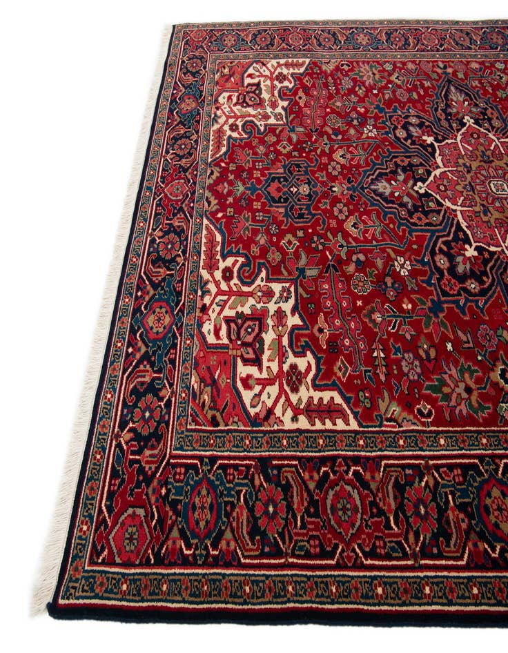 Detail image of  7' 2 x 11' 2  Hand Knotted Heriz Wool Rug