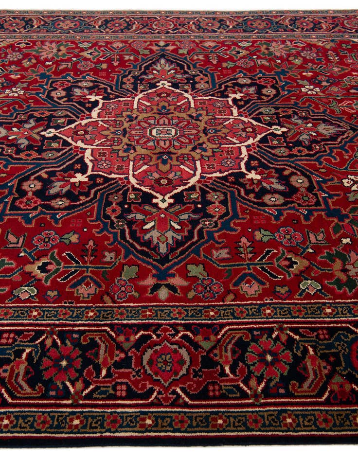 Detail image of  7' 2 x 11' 2  Hand Knotted Heriz Wool Rug