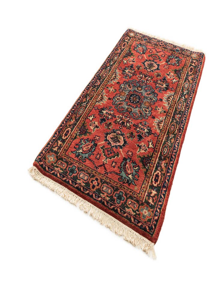 Detail image of  3' 2 x 5' 5  Hand Knotted Heriz Wool Rug