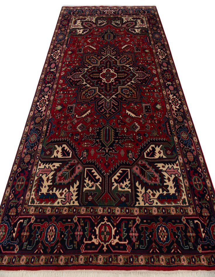 Detail image of  8' 2 x 11' 4  Hand Knotted Heriz Wool Rug