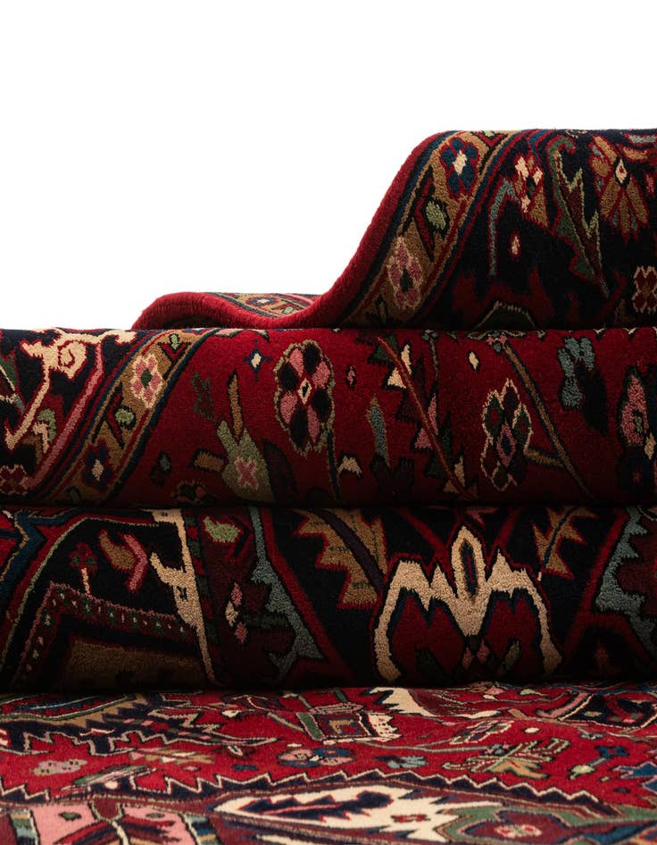 Detail image of  8' 2 x 11' 4  Hand Knotted Heriz Wool Rug