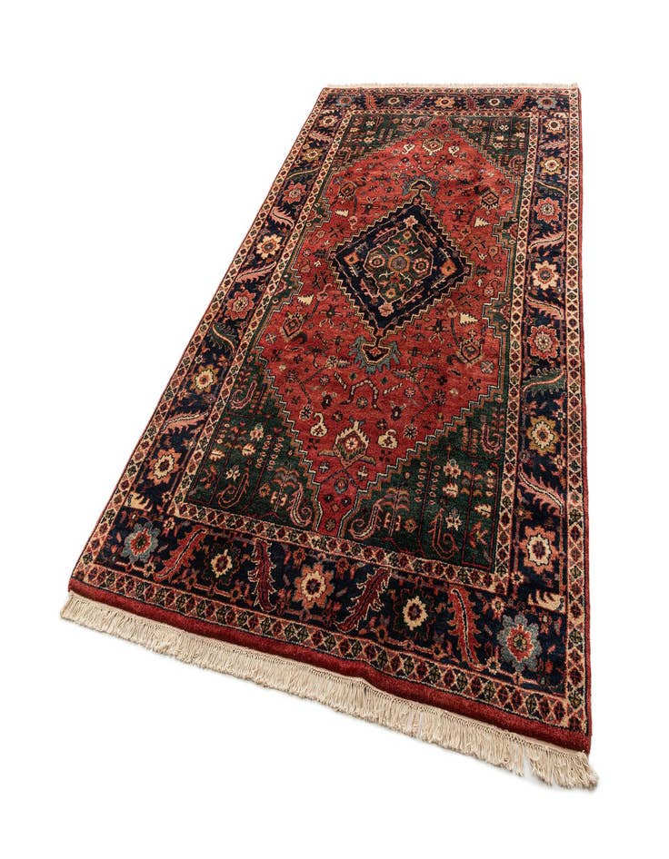 Detail image of  7' x 10' 7  Hand Knotted Heriz Wool Rug