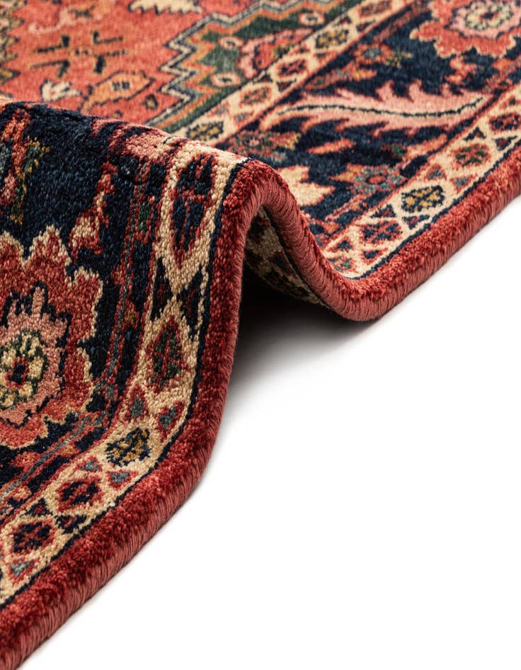 Detail image of  7' x 10' 7  Hand Knotted Heriz Wool Rug