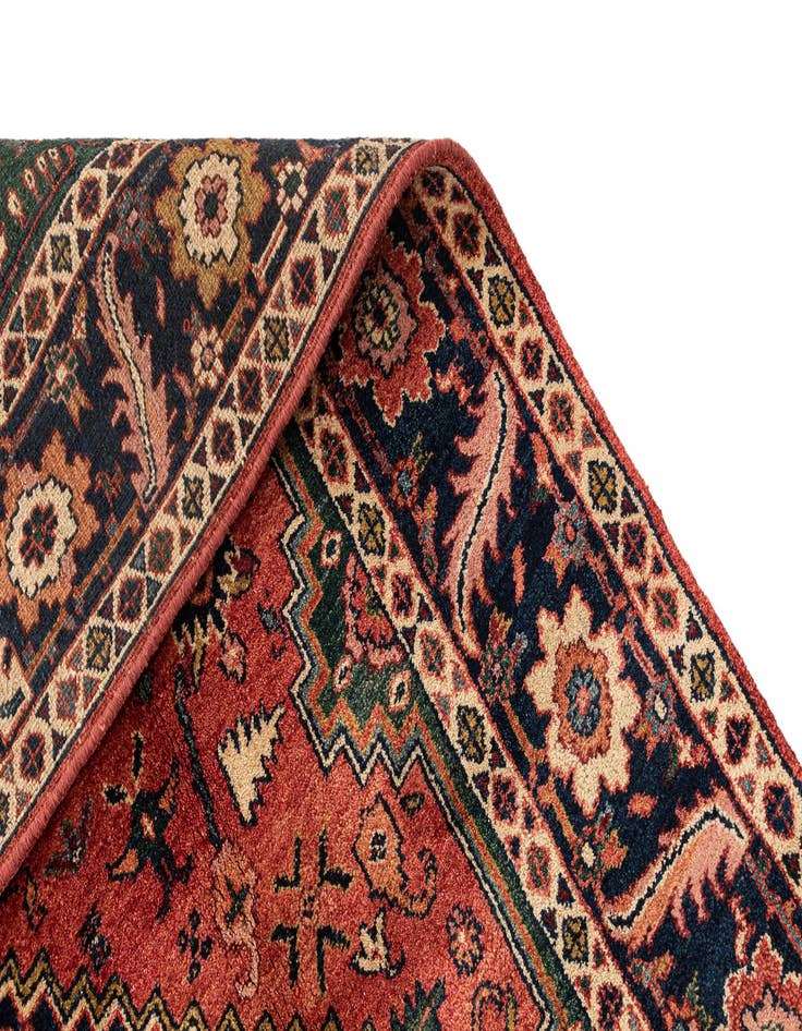 Detail image of  7' x 10' 7  Hand Knotted Heriz Wool Rug