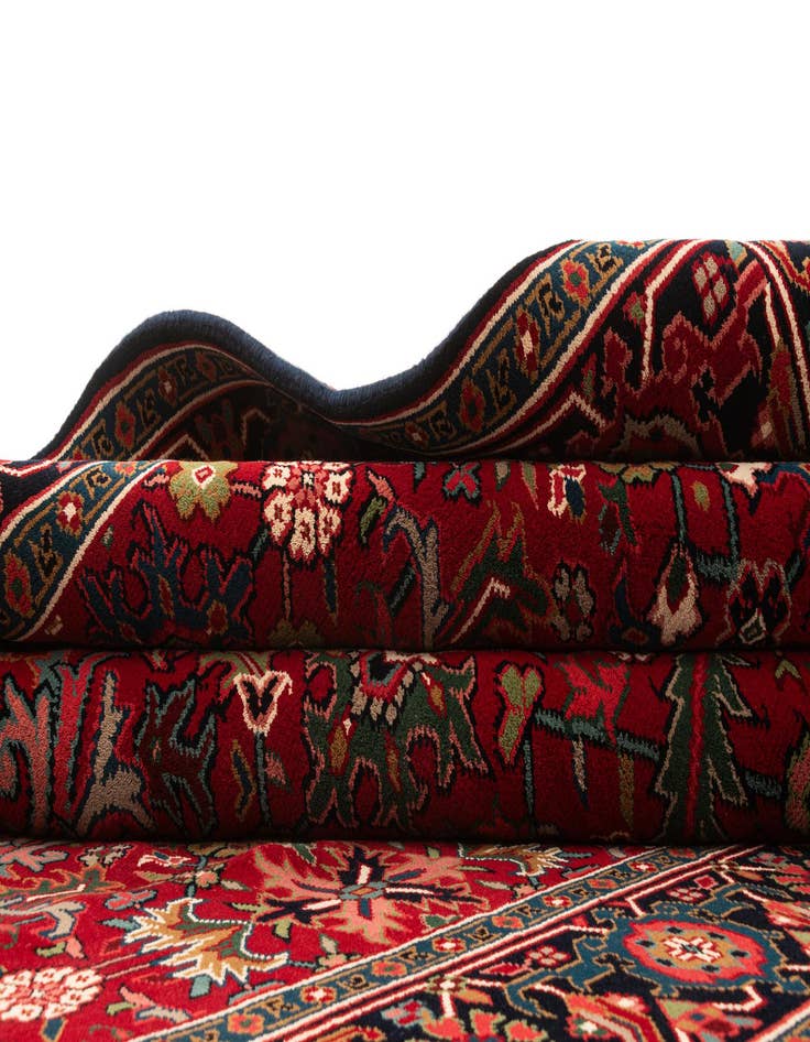 Detail image of  6' 2 x 8' 8  Hand Knotted Heriz Wool Rug