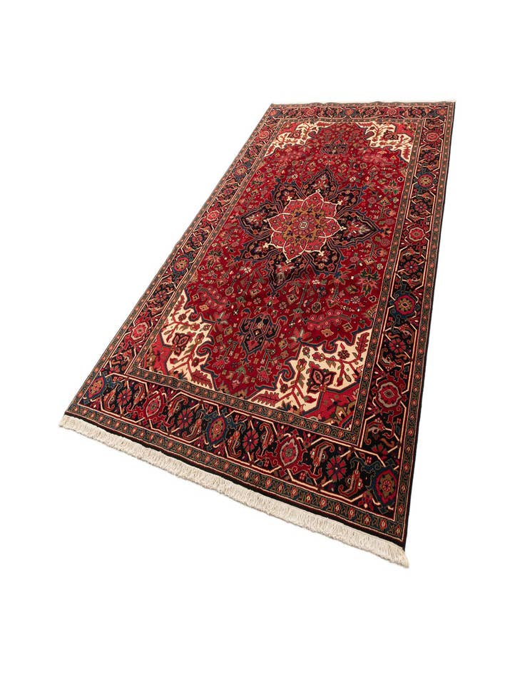 Detail image of  8' 1 x 12'  Hand Knotted Heriz Wool Rug