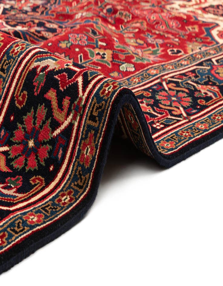 Detail image of  8' 1 x 12'  Hand Knotted Heriz Wool Rug